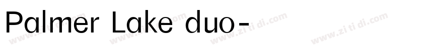 Palmer Lake duo字体转换